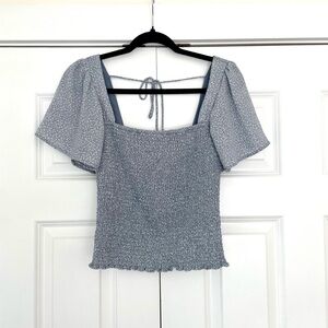 Abercrombie & Fitch Blue Floral Top